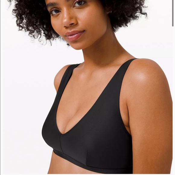 Lululemon Waterside V Swim Top *C/D Cup - black - Picture 1 of 7